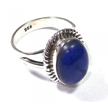 925 silver split band blue lapis lazuli ring
